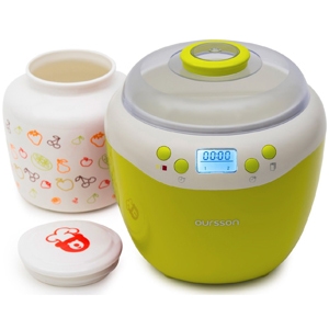 Iaurtiera-fermentator Oursson FE2103D/GA, afisaj LED, 2 programe, 2 L, Verde