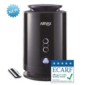 Purificator de aer Airvax Negru, Telecomanda, 3 trepte de viteza, Recomandat pana la 25 mp